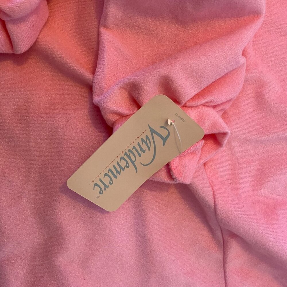 Vintage Vandemere Robe Womens Pink Sz L Brushed Fleece Cottage Core Grandma NWT - Picture 4 of 9